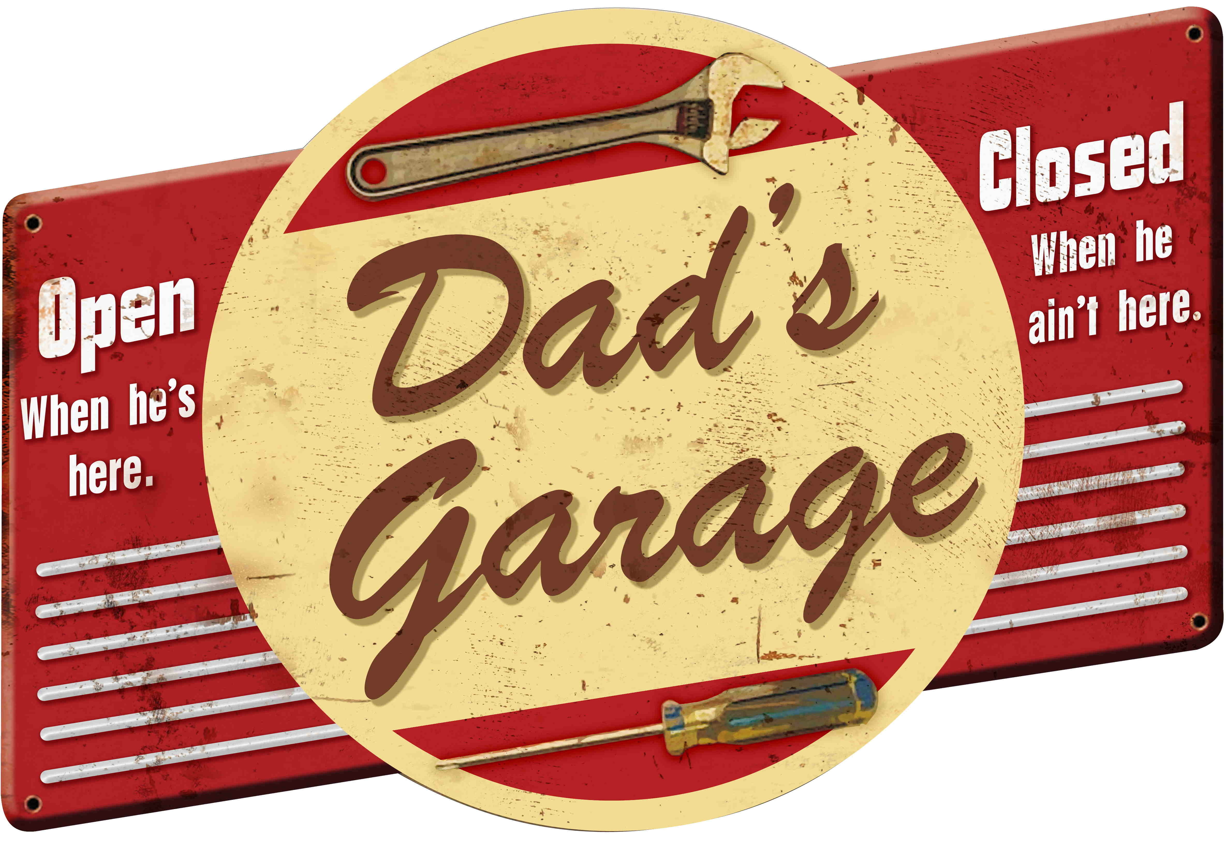 plaque déco vintage rétro dad's garage