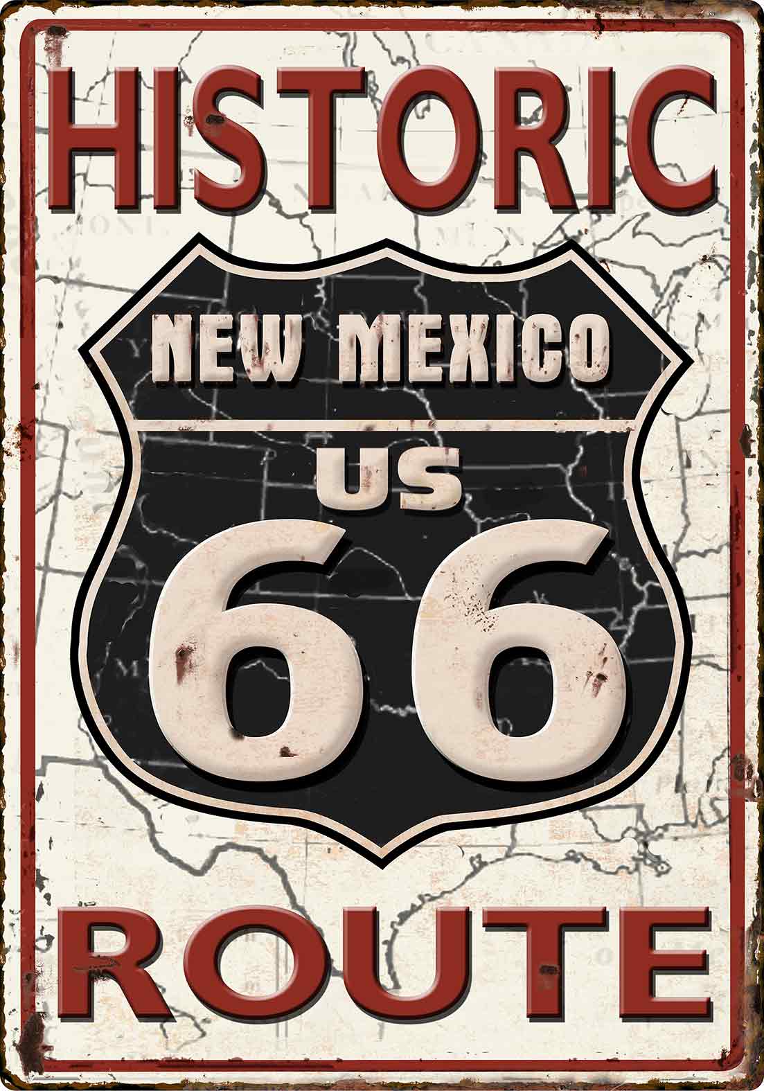 plaque déco publicitaire américaine route 66