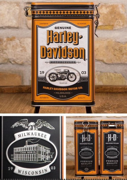 boite hermétique harley davidson publicitaire
