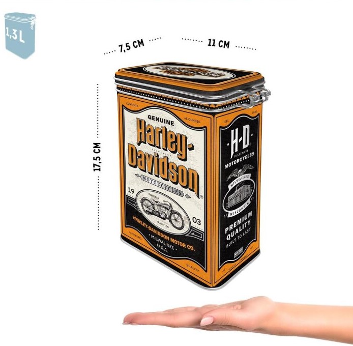boite métal hermétique rétro vintage harley davidson
