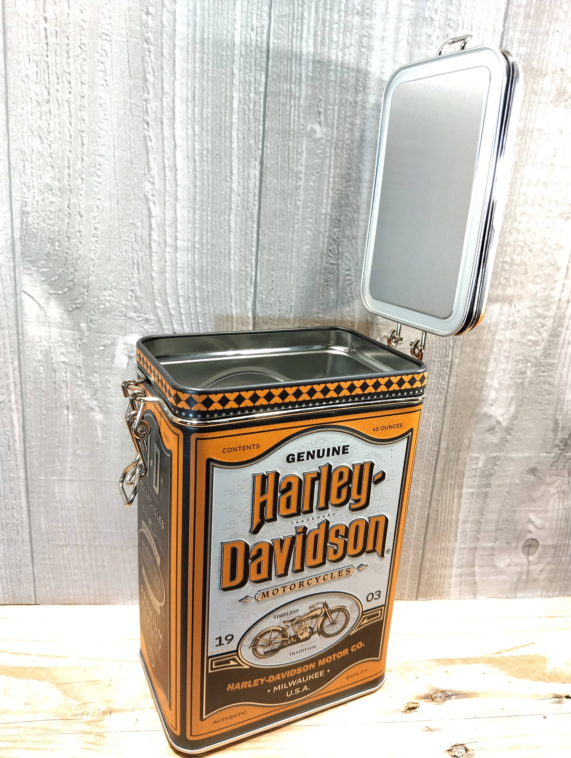 boite rangement publicitaire harley davidson