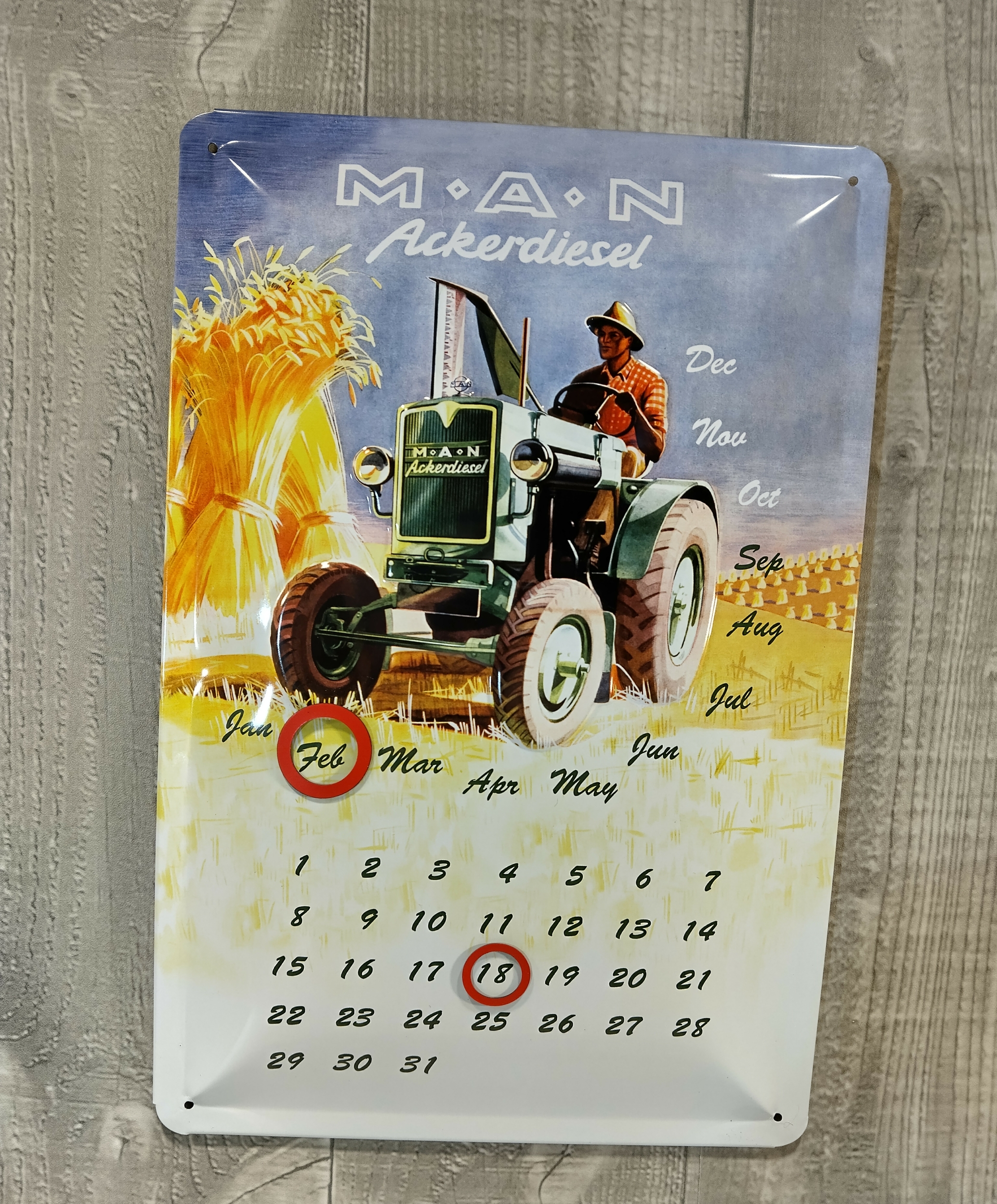calendrier perpétuel tracteur man