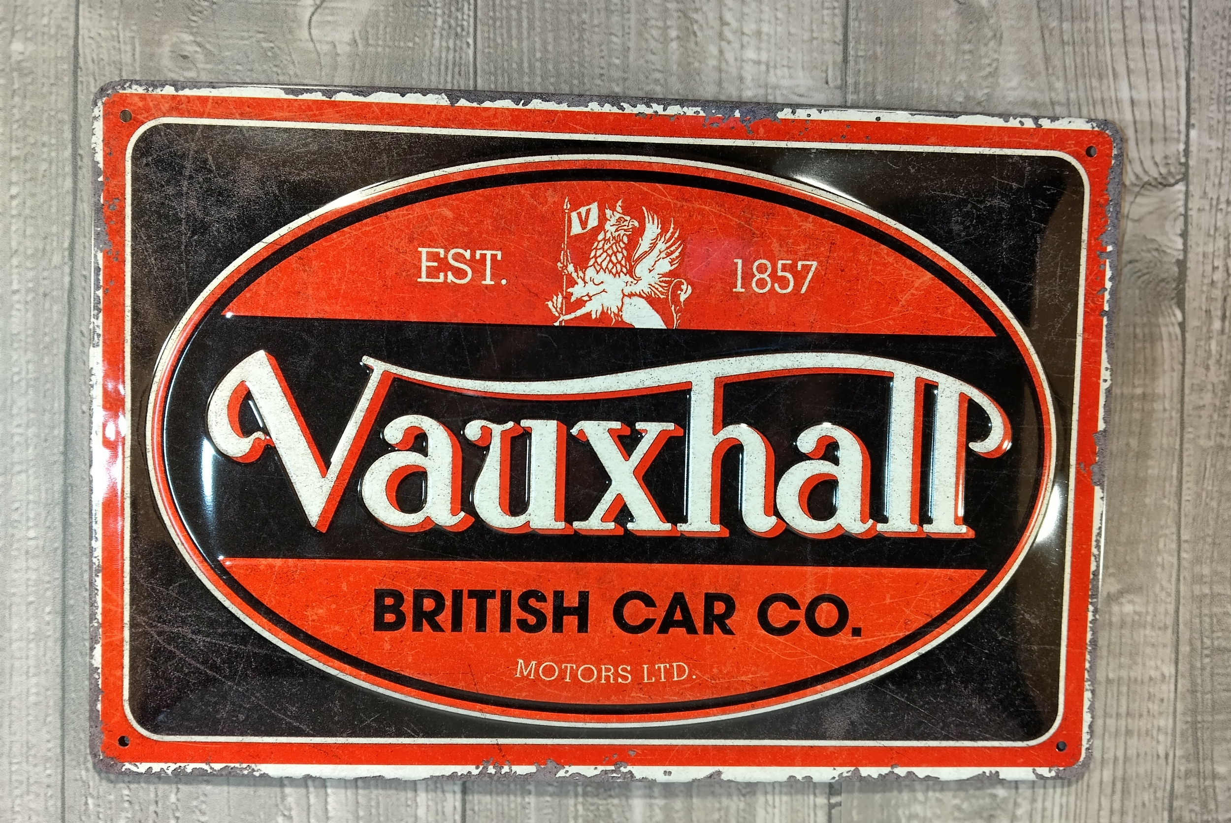 plaque publicitaire vauxhall