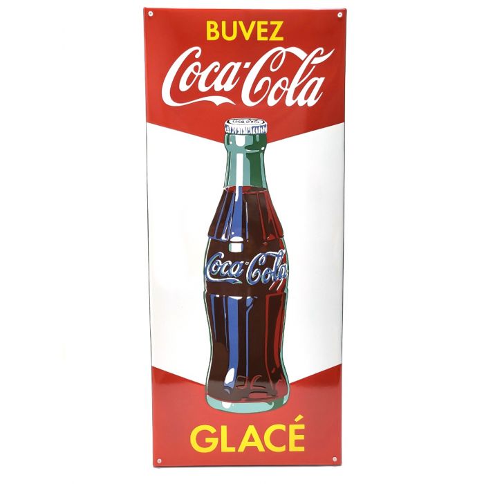 plaque émaillée coca-cola rétro