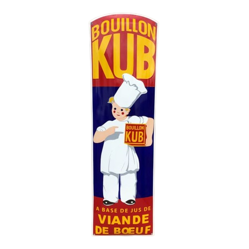 Plaque émaillée bouillon Kub marmiton Produits Emaillés/Plaques