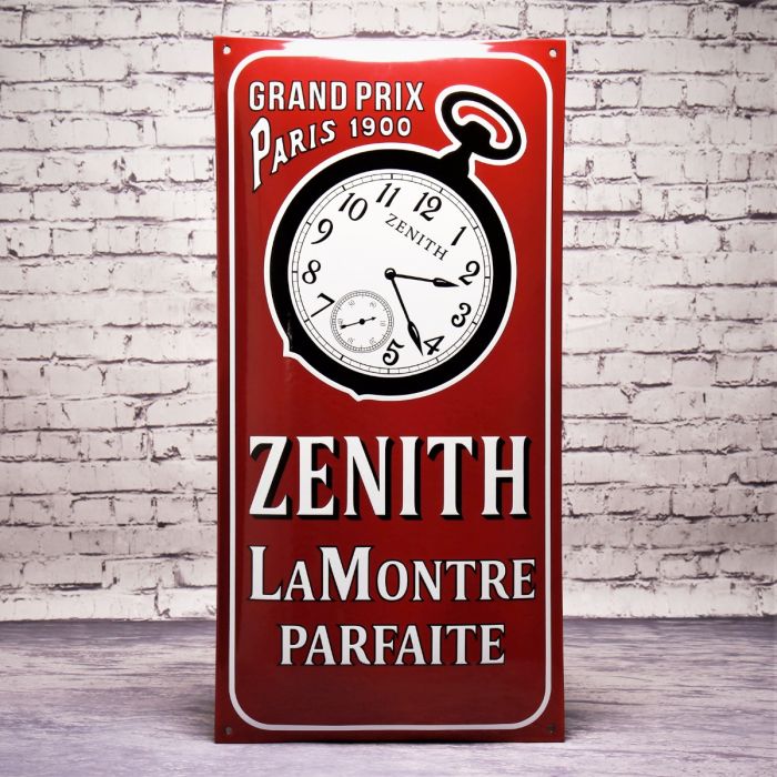 plaque émaillée montre zenith