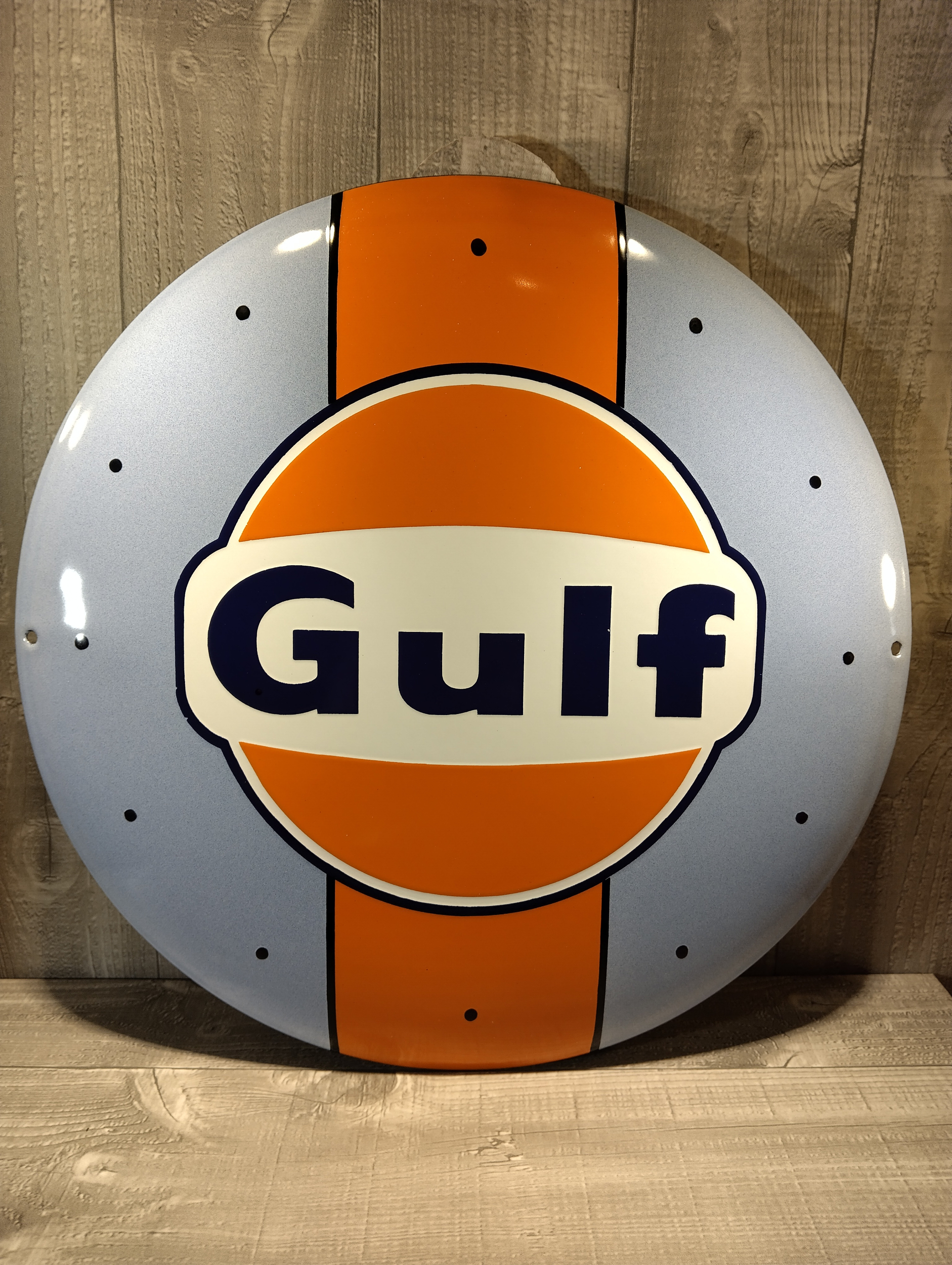 plaque émaillée publicitaire gulf