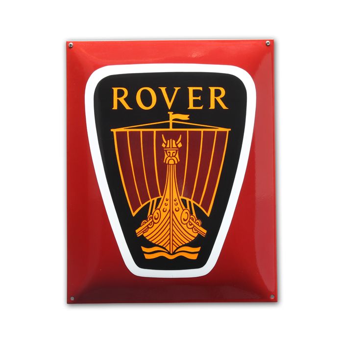 plaque émaillée logo rover automobiles