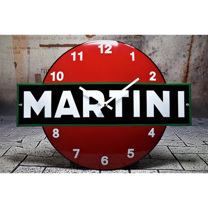 horloge émaillée martini rouge