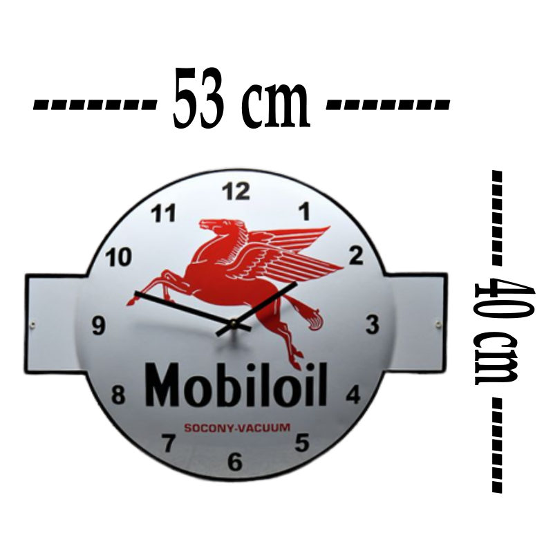 horloge murale émaillée Mobiloil