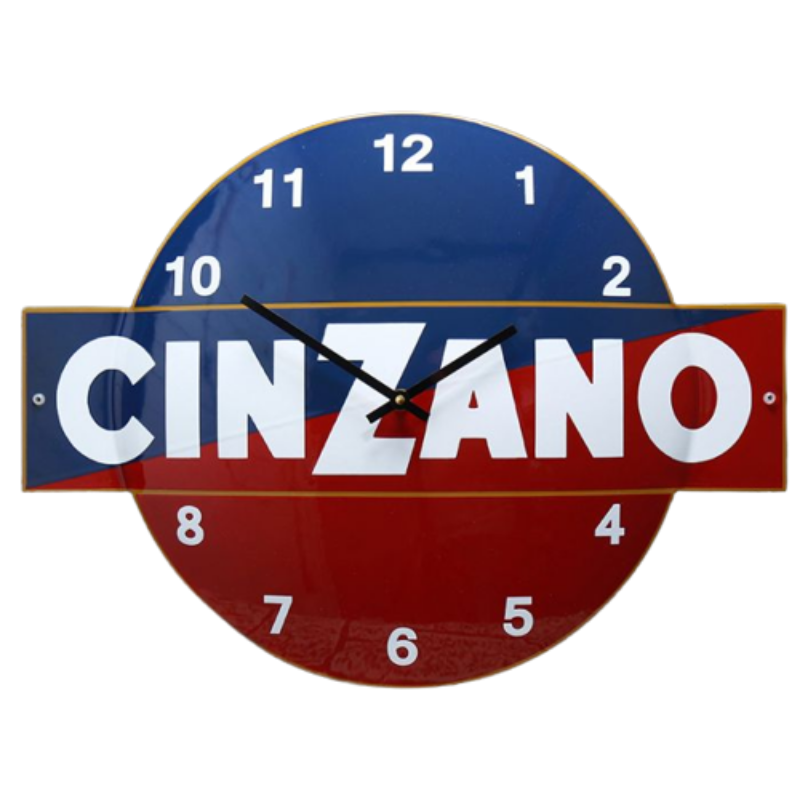 horloge émaillée Cinzano 53x40cm