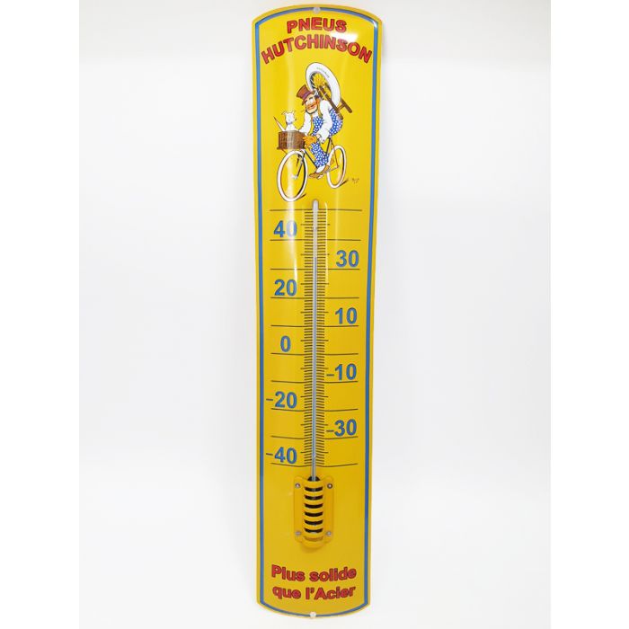 Thermomètre Émaillé Vert 30cm – Extérieur/Intérieur – Fabriqué En France – Arémail Emalia