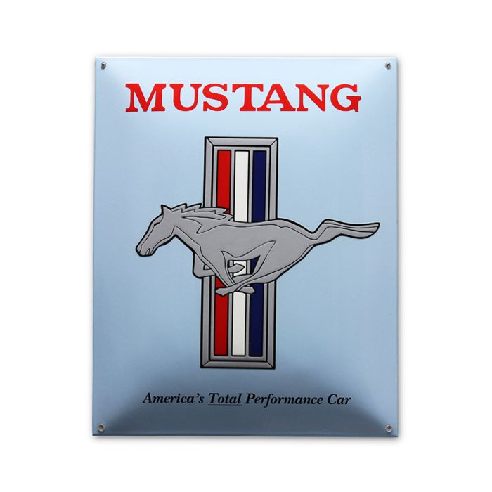 plaque émaillée déco publicitaire ford mustang