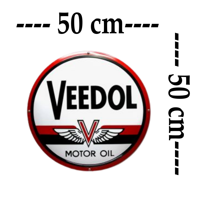 plaque émaillée bombée veedol motor oil vintage