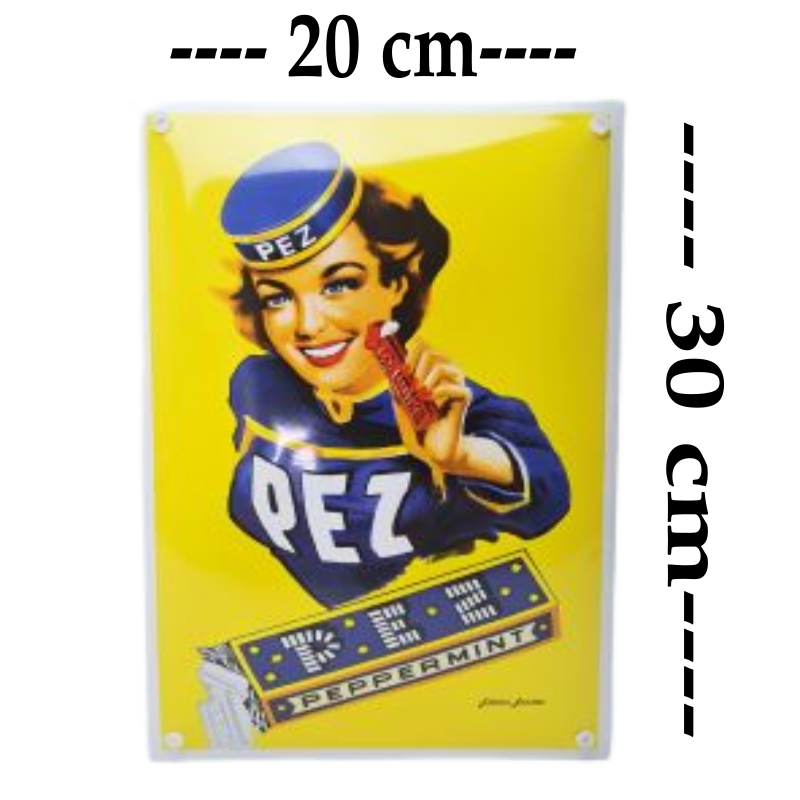 Plaque Émaillée PEZ 40x30cm – Nice Candy Store – Déco Vintage Reproduction
