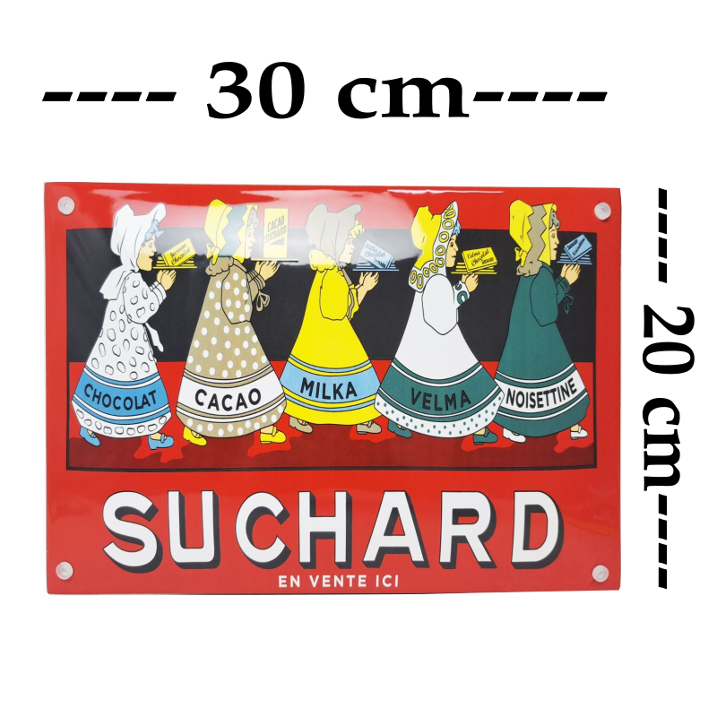 plaque émaillée chocolat suchard en vente ici 20x30