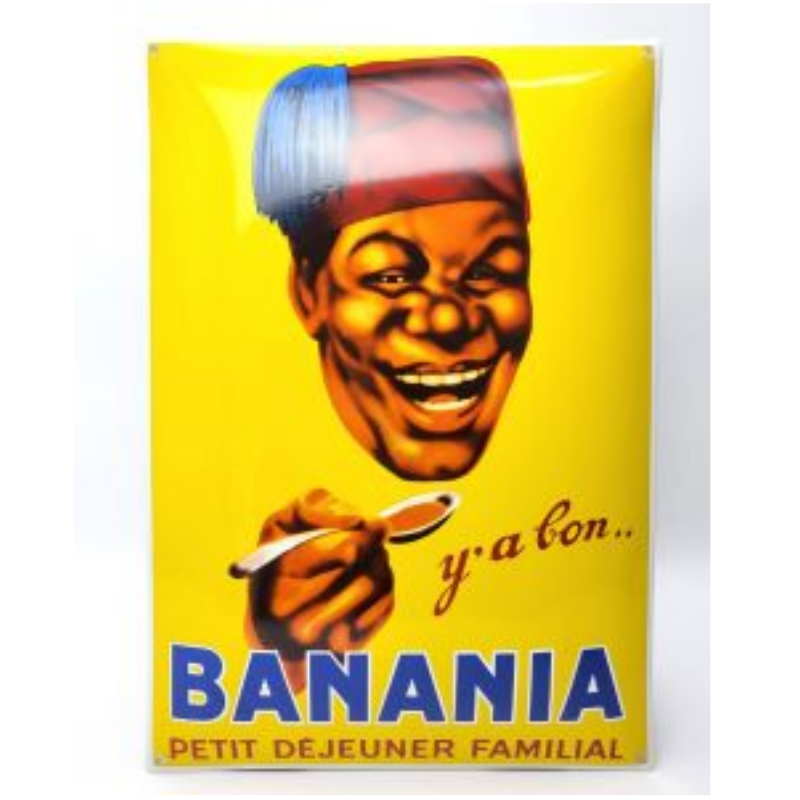 plaque émaillée ya bon Banania 50x35 cm