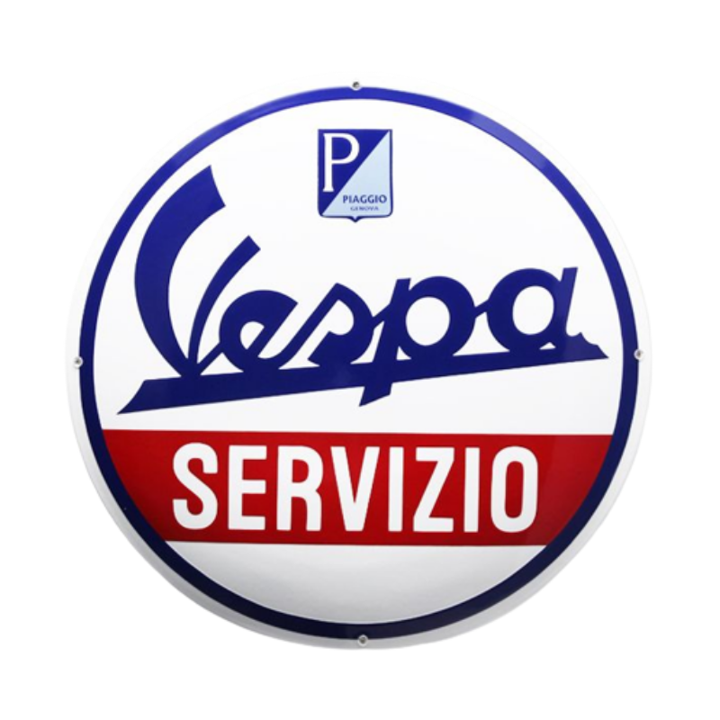 Vespa Servizio V50 PK PX Rally Sprint GL GT TS GTR 2ST 10cm ø Aufkleber Rund