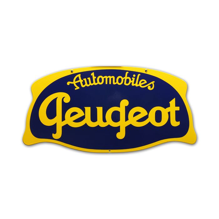 plaque émaillée peugeot automobiles rétro vintage