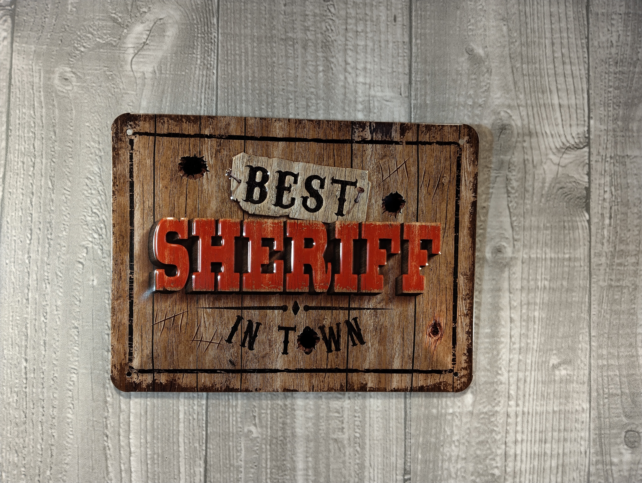 plaque déco vintage rétro best sheriff