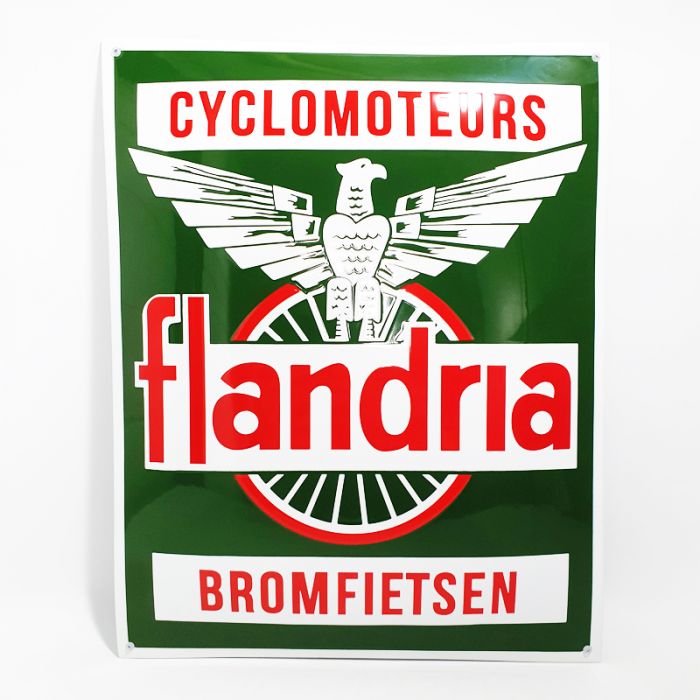 plaque émaillée cyclomoteurs flandria