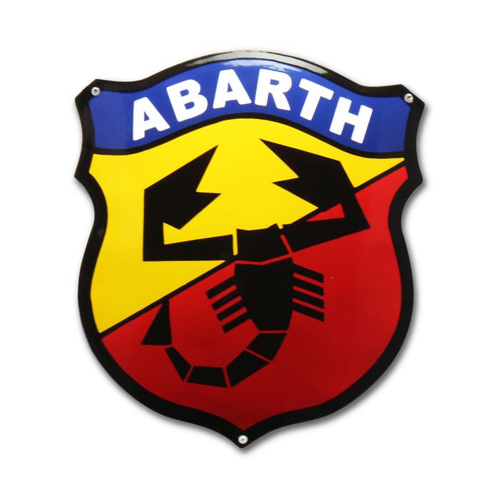 plaque émaillée abarth logo