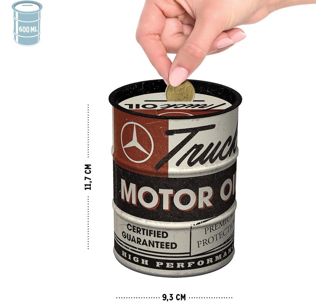 tirelire mercedes truck motor oil