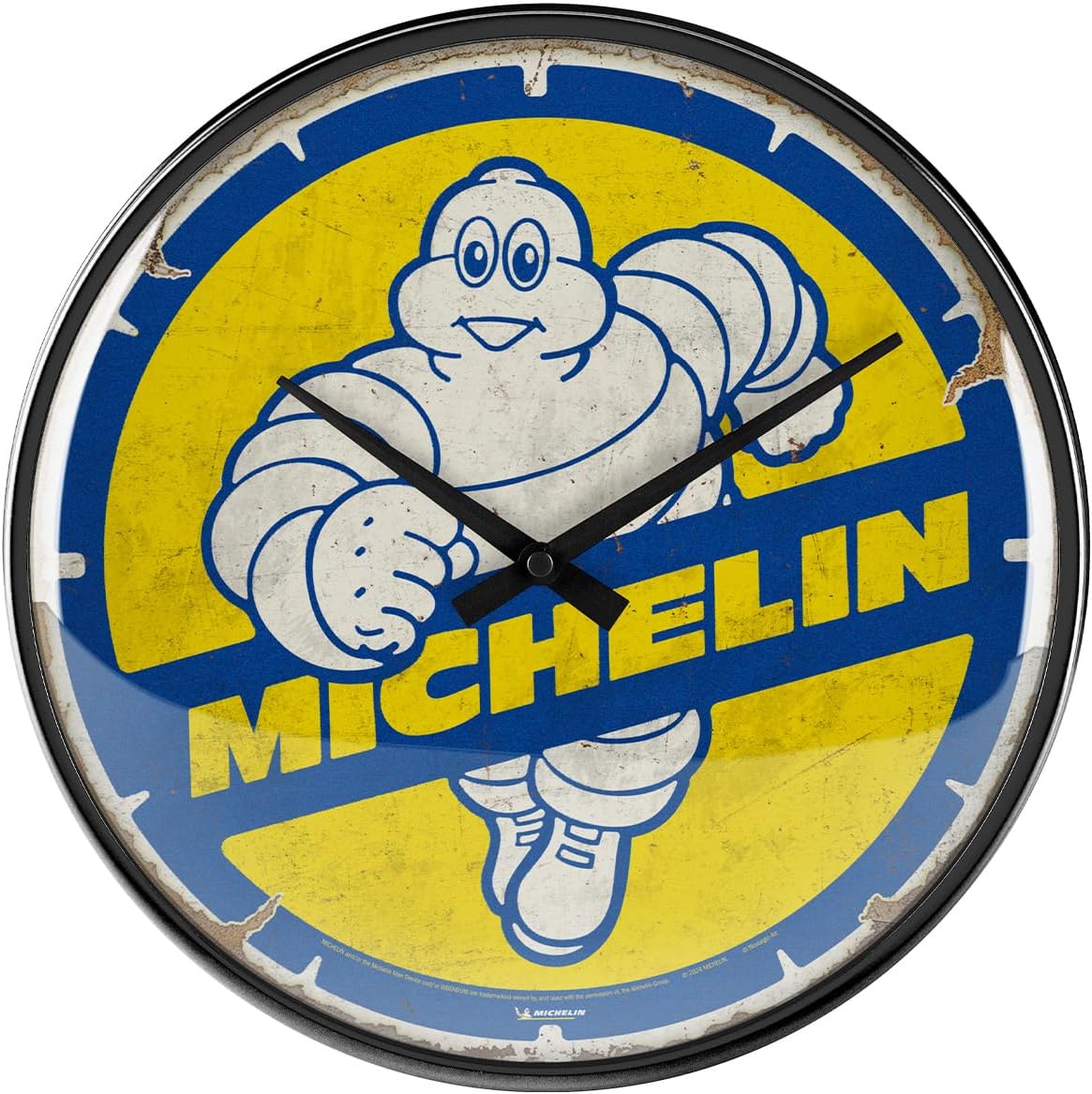horloge murale publicitaire bibendum michelin