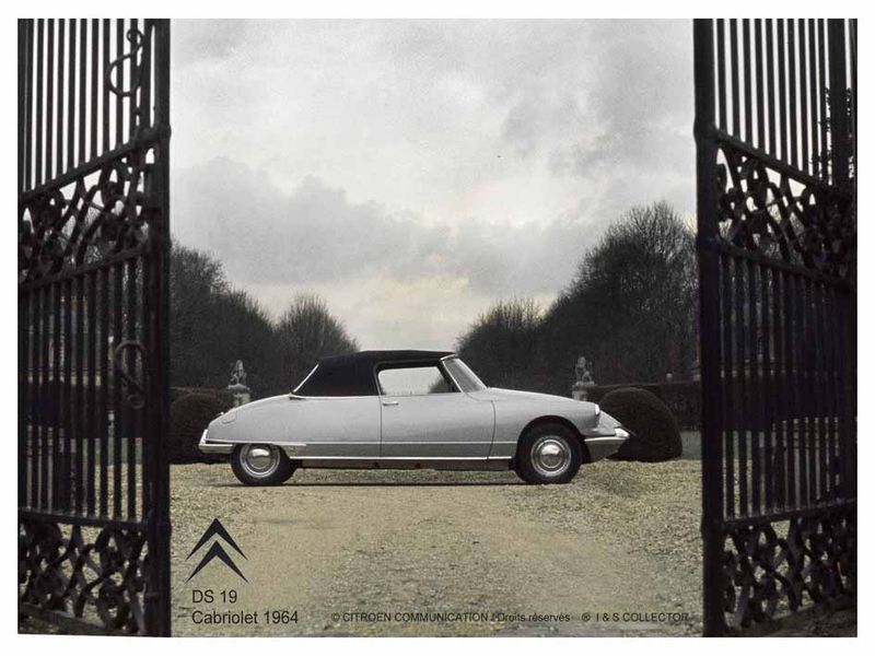 plaque métal déco citroen ds 19 cabriolet