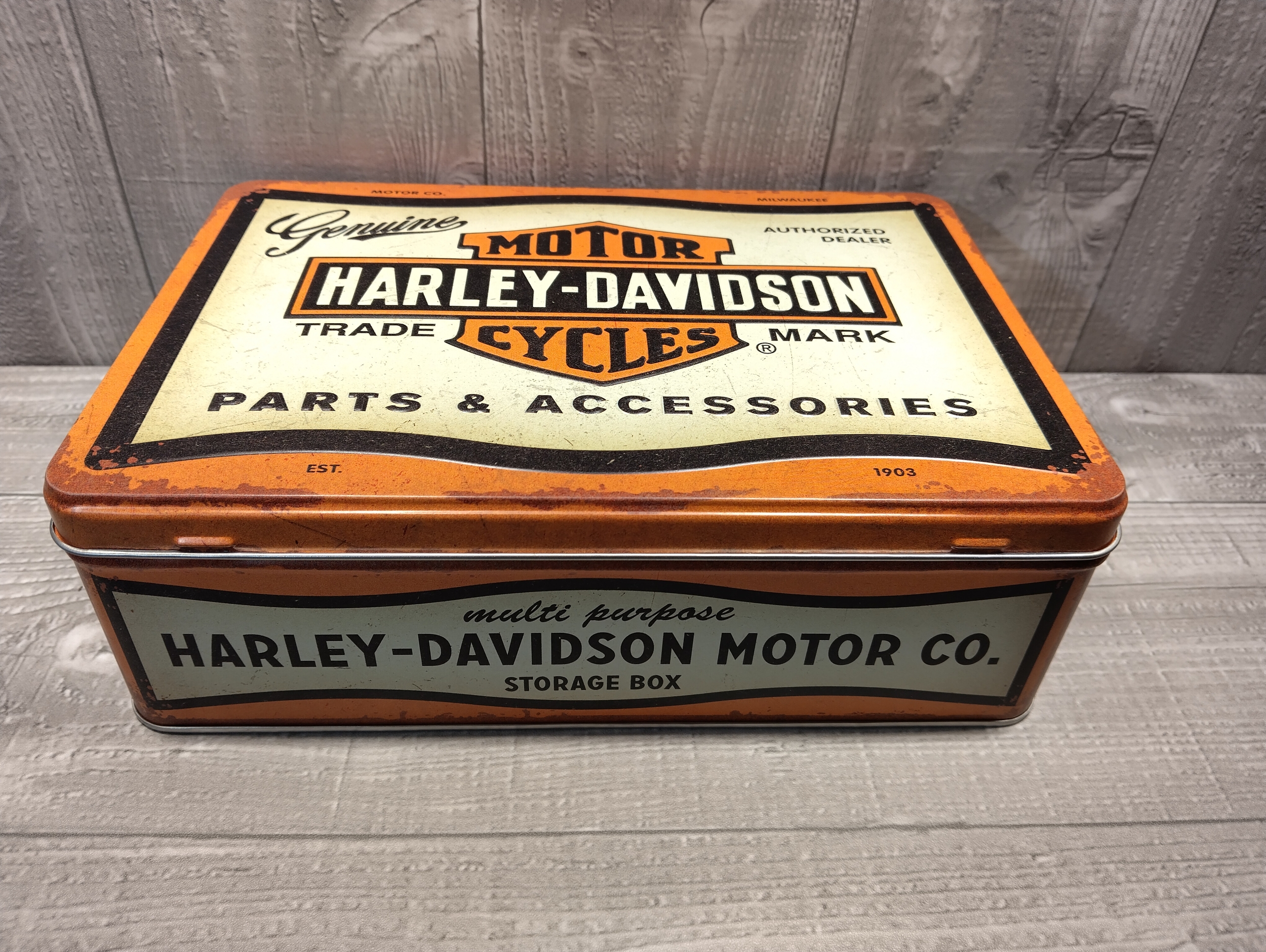 boite métal déco harley davidson