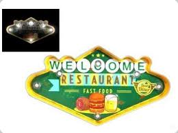 enseigne lumineuse welcome restaurant
