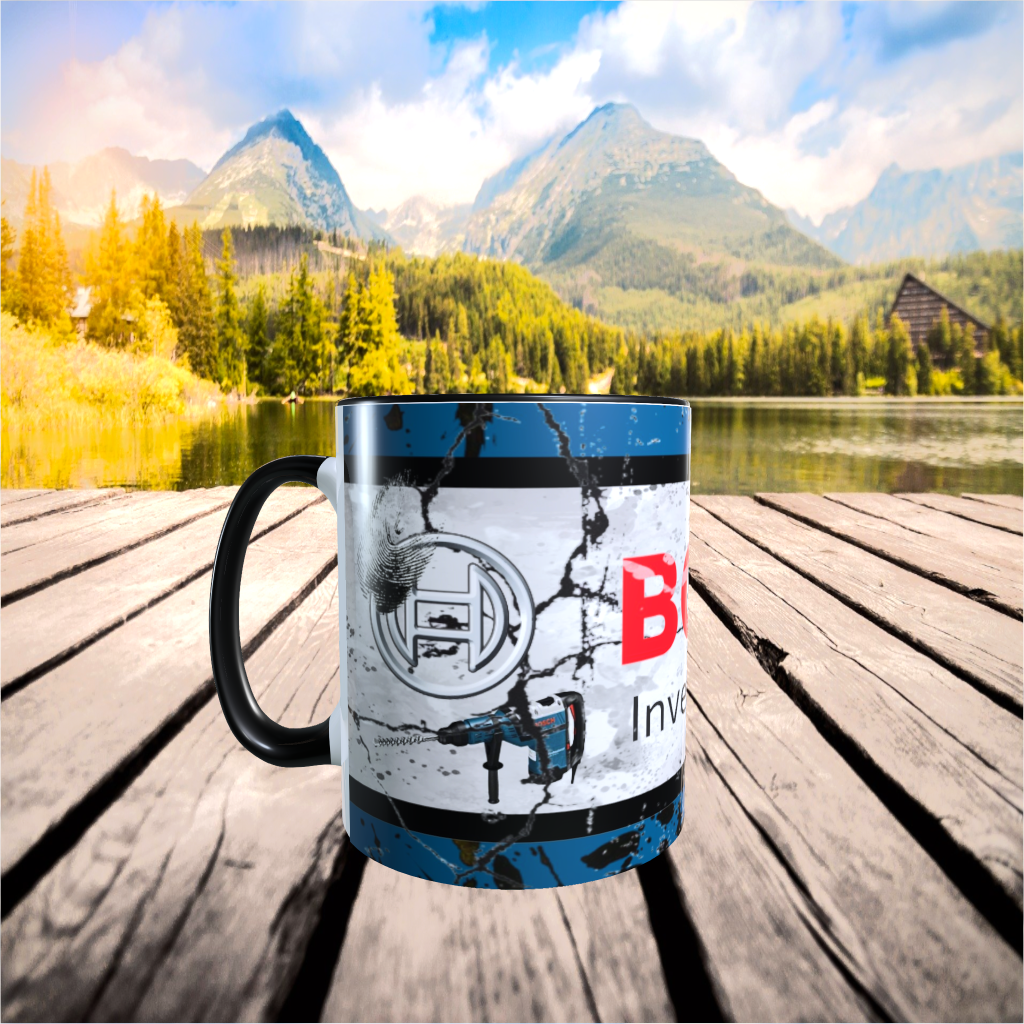 tasse céramique bosch publicitaire