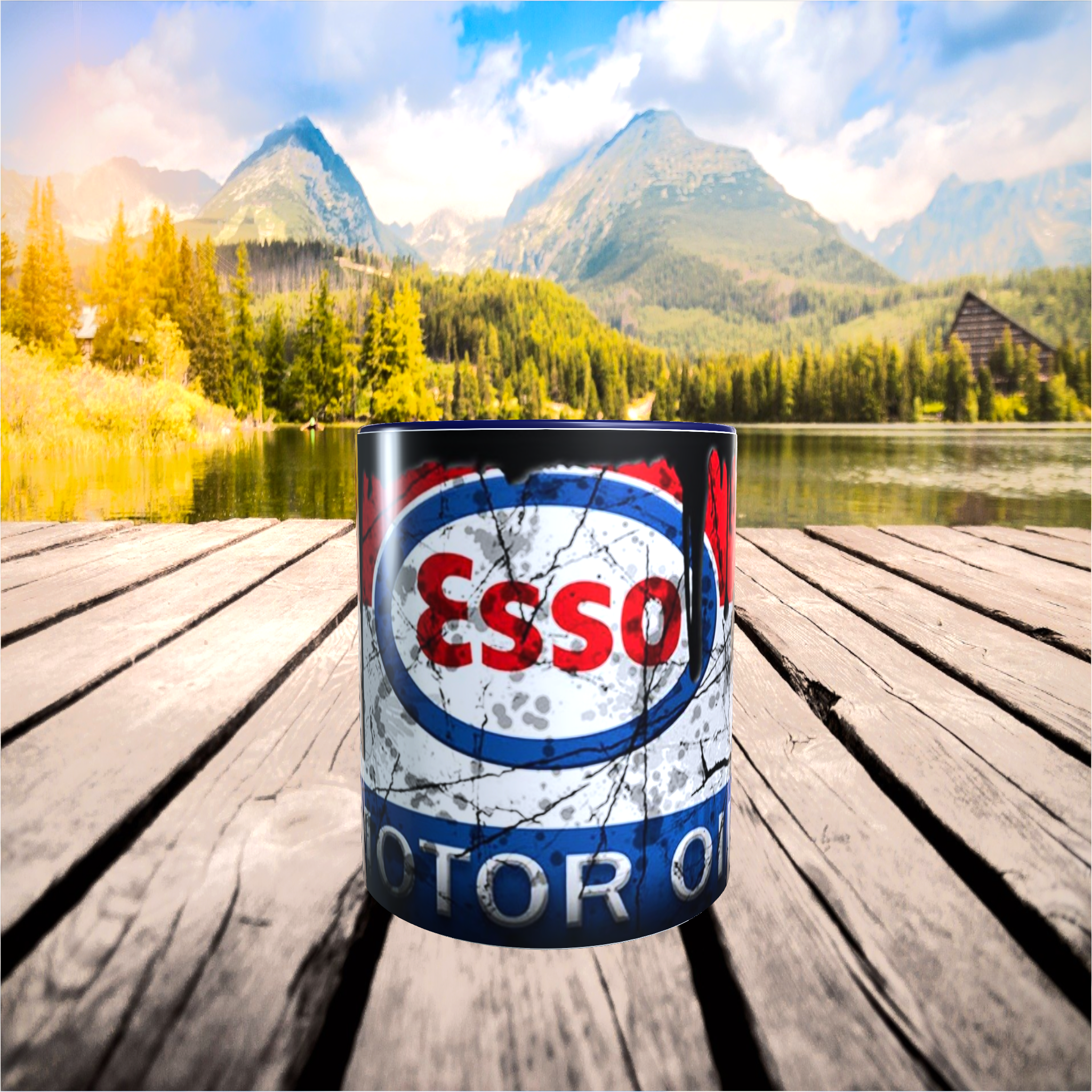 Mug céramique esso vintage