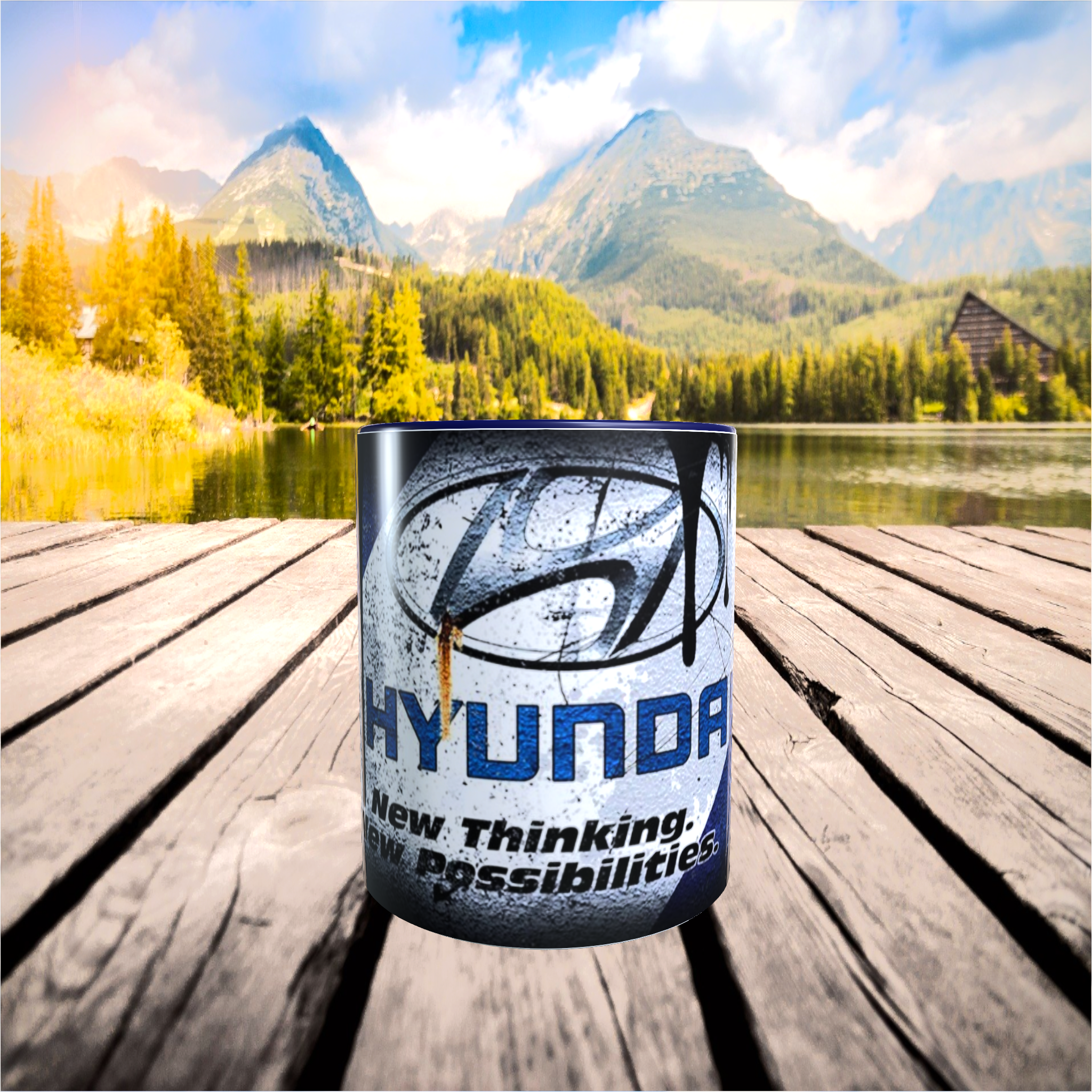 tasse céramique hyundai rétro
