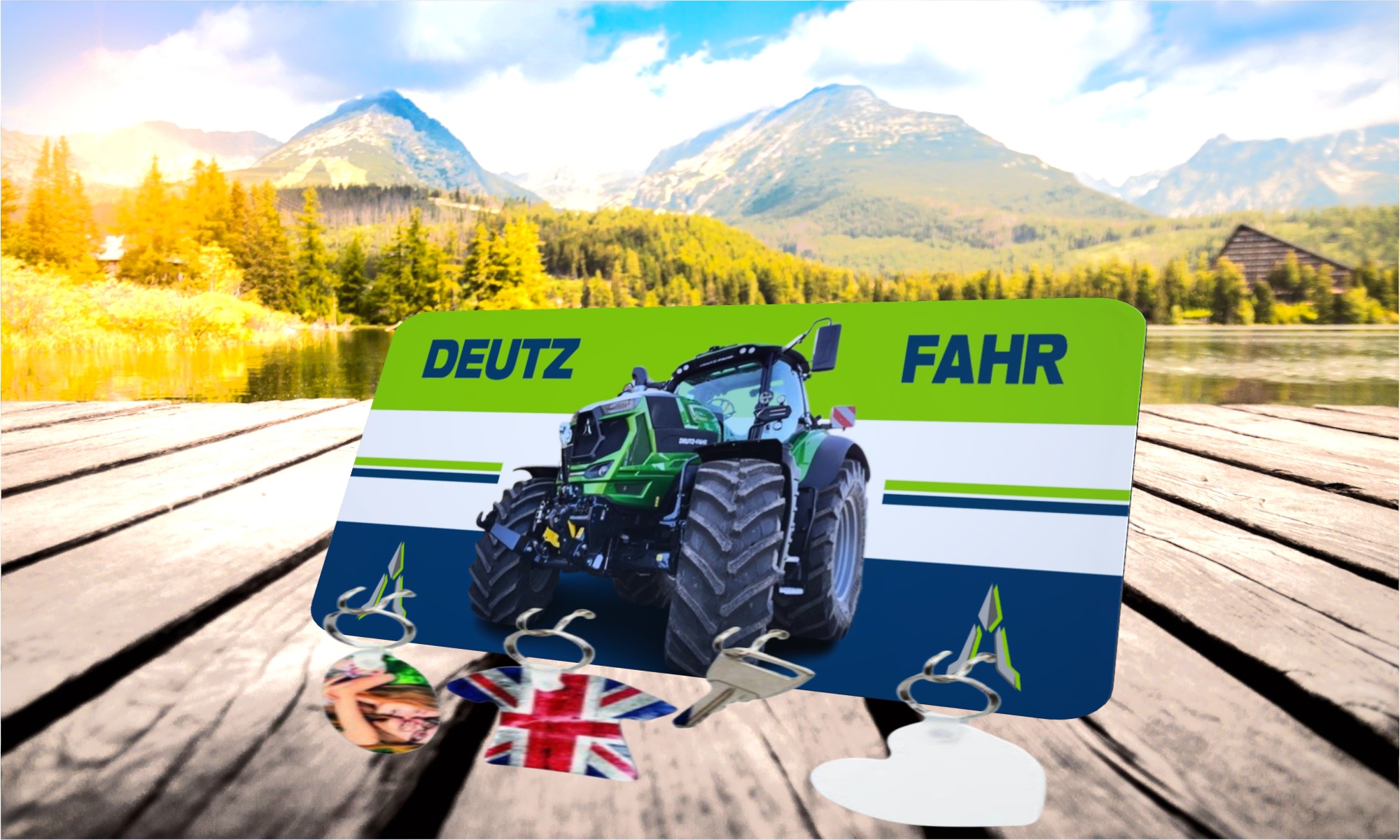 accroche-clés publicitaire deutz fahr