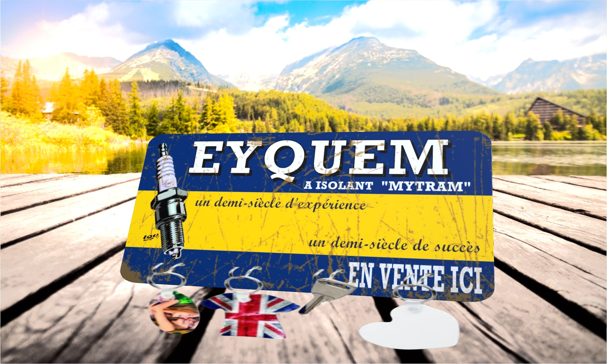 accroche-clés publicitaire eyquem bougies