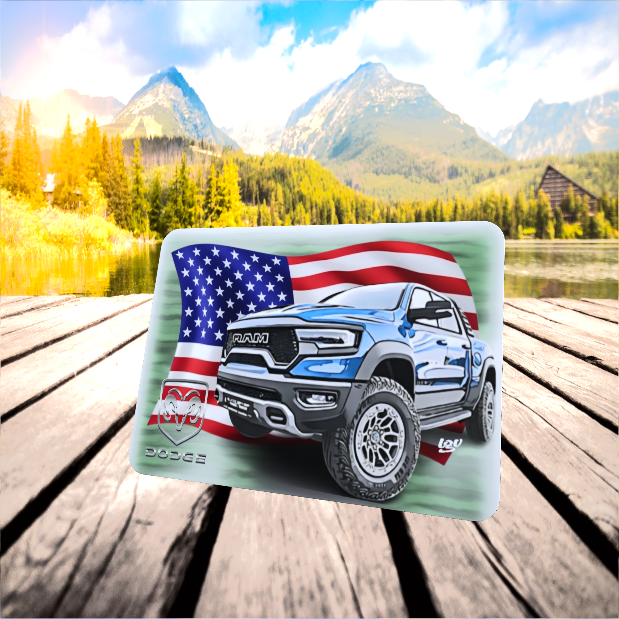 tapis de souris publicitaire dodge ram