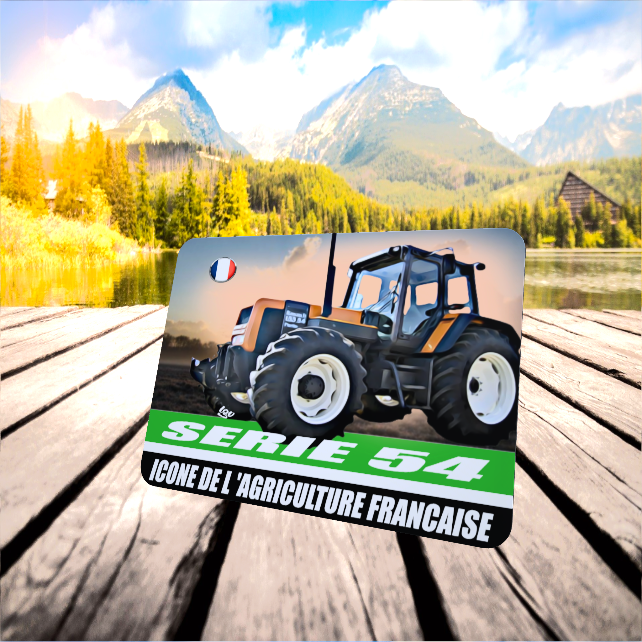 tapis de souris publicitaire rétro tracteur serie 54