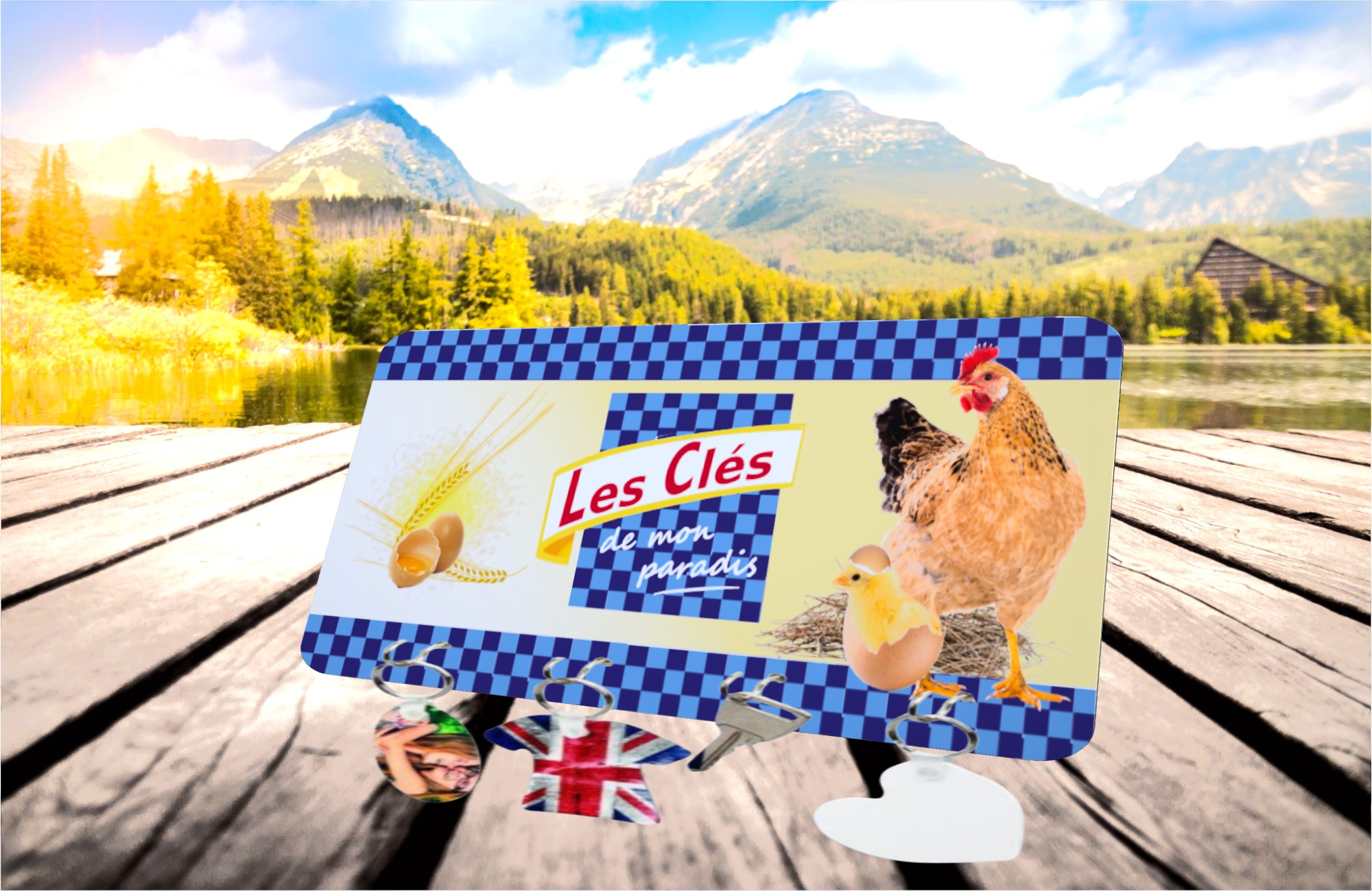 accroche-clés rétro vintage lustucru