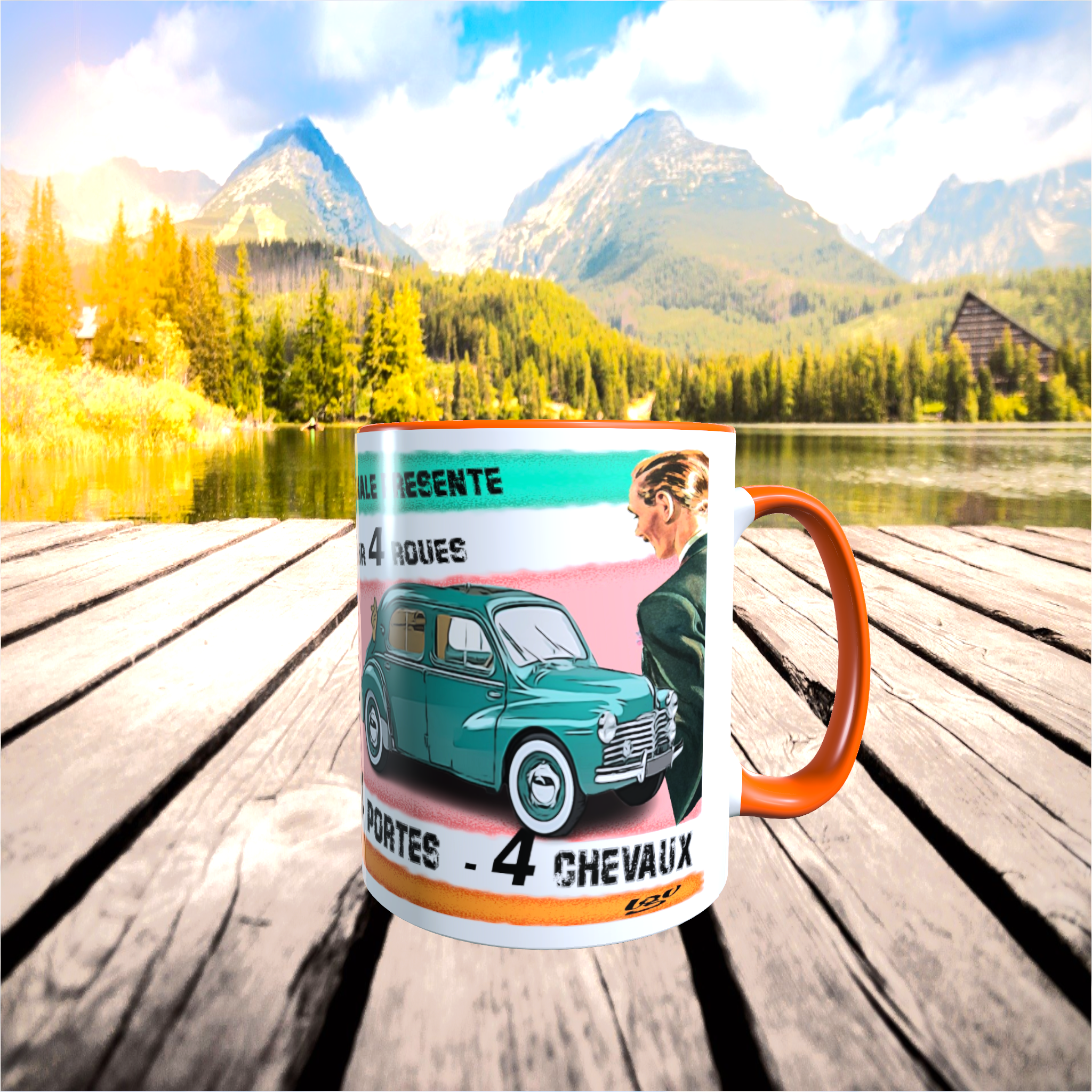 mug 4cv rétro