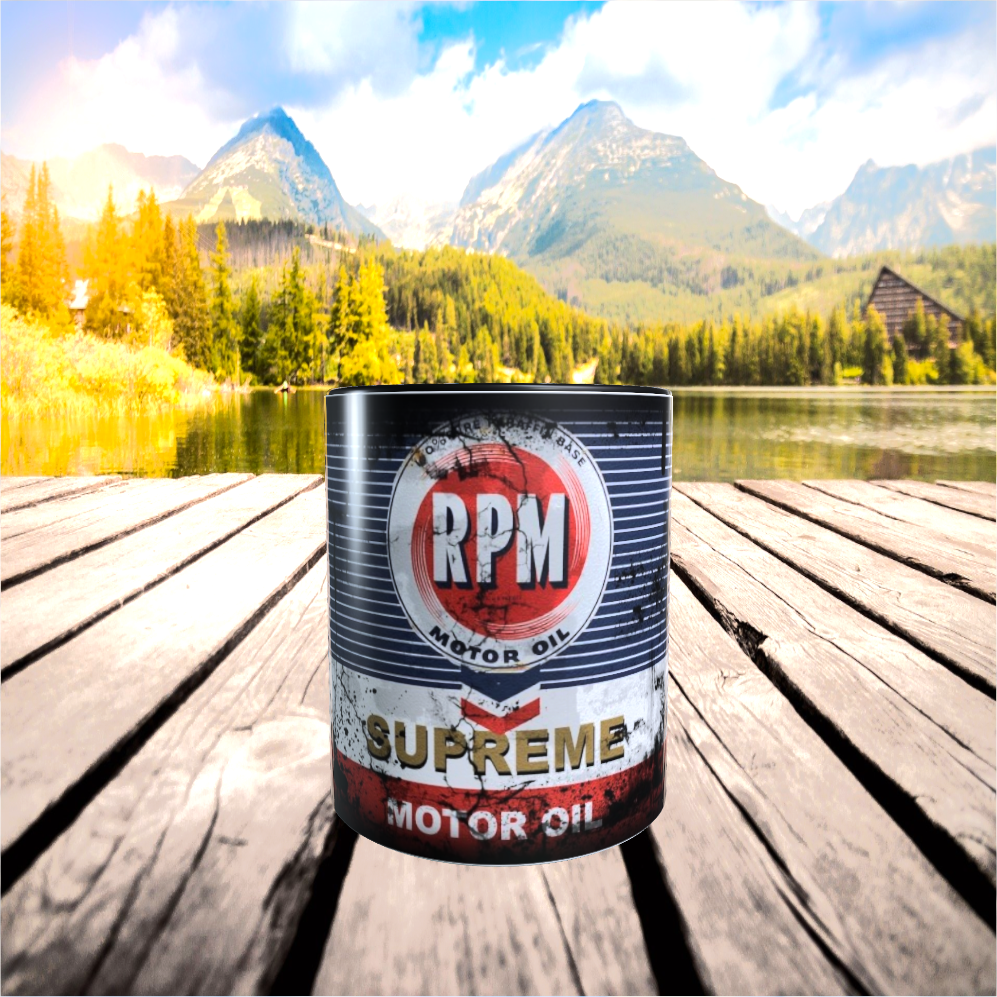 mug céramique publicitaire rpm motor oil