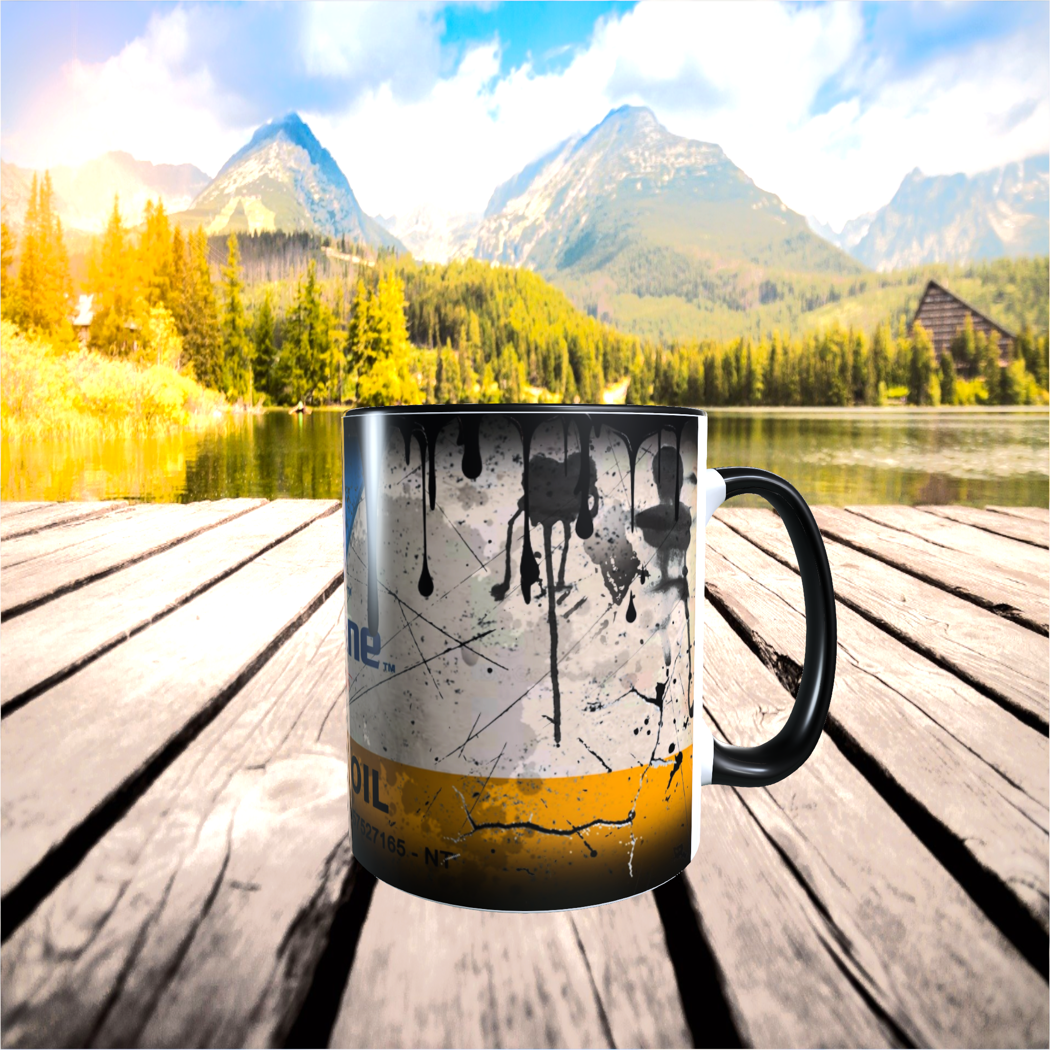 mug rétro vintage valvoline huile