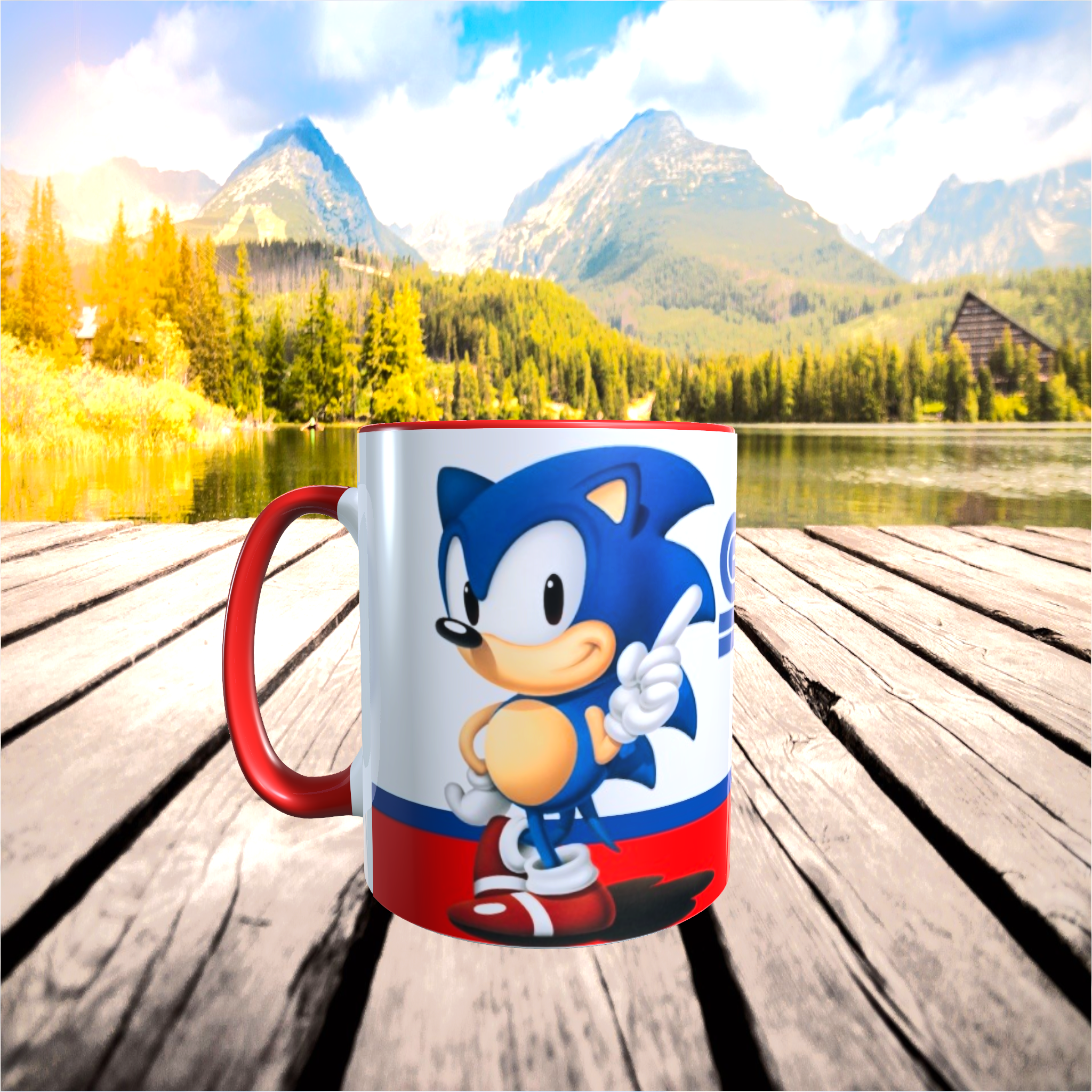 mug céramique publicitaire sega super sonic