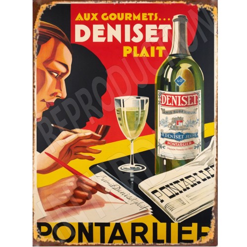 Plaque Métal Publicitaire Humoristique Rectangulaire - Réédition Déco Cadeau