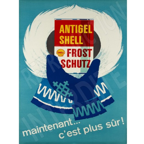 plaque déco publicitaire vintage shell antigel