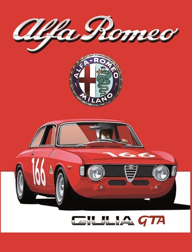 Plaque vintage Blechschild Alfa Romeo (Neuf avec emballage d'origine) à Plaque vintage Blechschild Alfa Romeo (Neuf avec emballage d'origine) à