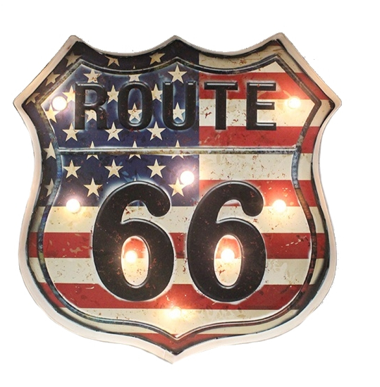 Enseigne Lumineuse Miller Engineering – Route 66 (Échelle HO/O, Réf 5061) NEUF