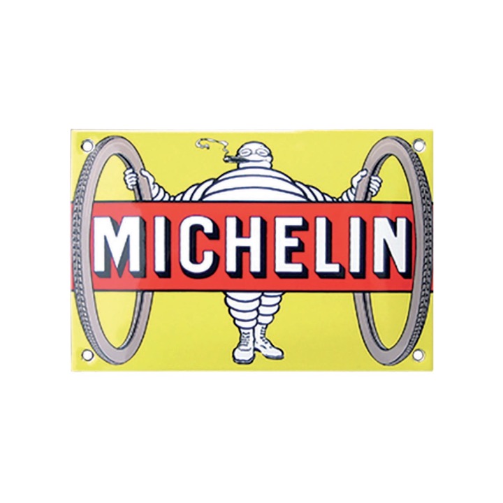 Plaque émaillée Michelin pneus
