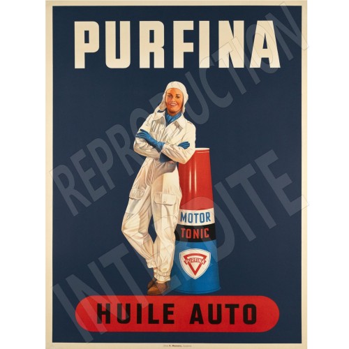 Plaque publicitaire Purfina publicitaire vintage