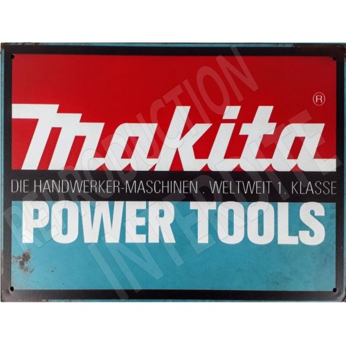 Plaque métal Makita publicitaire vintage